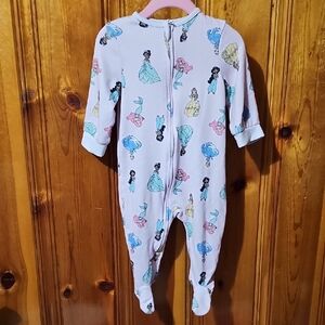 Disney Blue and Pink One Piece Footie Pajama